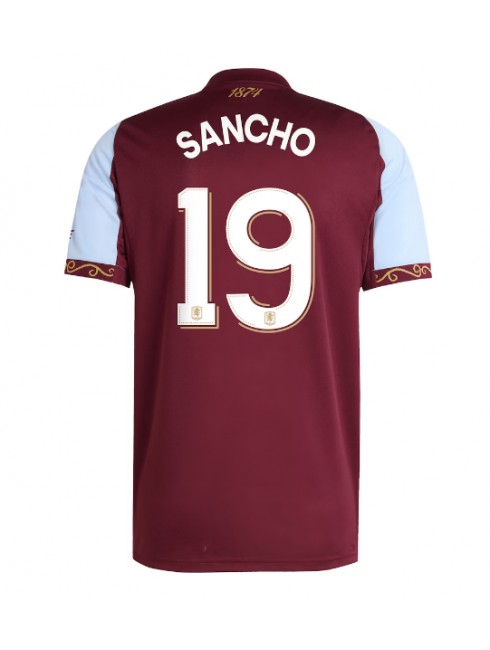 Aston Villa Jadon Sancho #19 Replika Hemmakläder 2025-26 Kortärmad Aston Villa Jadon Sancho #19 Replika Hemmakläder 2025-26 Kortärmad